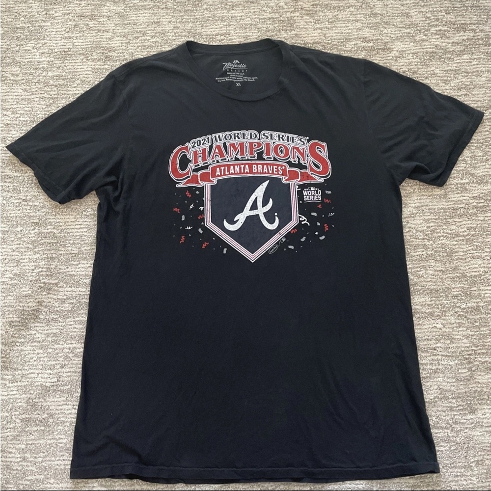 Majestic Threads Atlanta Braves Shirt Mens XL 2021 World Series Champions MLB